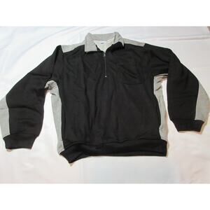 New NOS VINTAGE Haband CASUAL JOE Black Medium Sweatshirt Jacket Style #13J